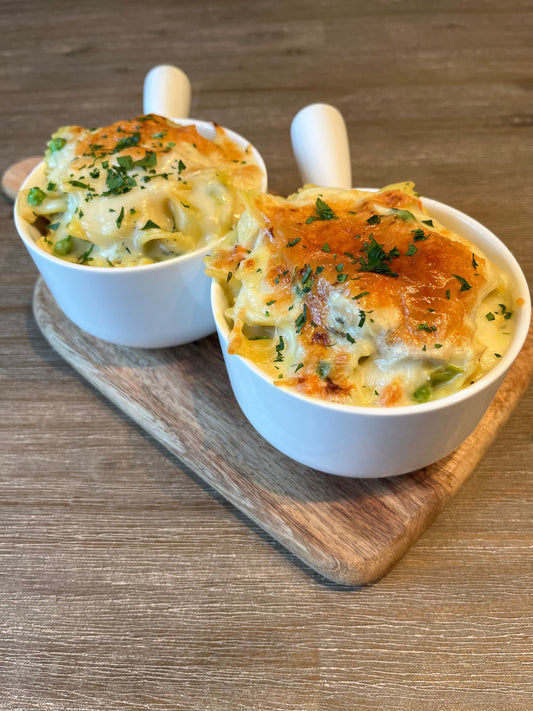 Farfales façon pâté au poulet