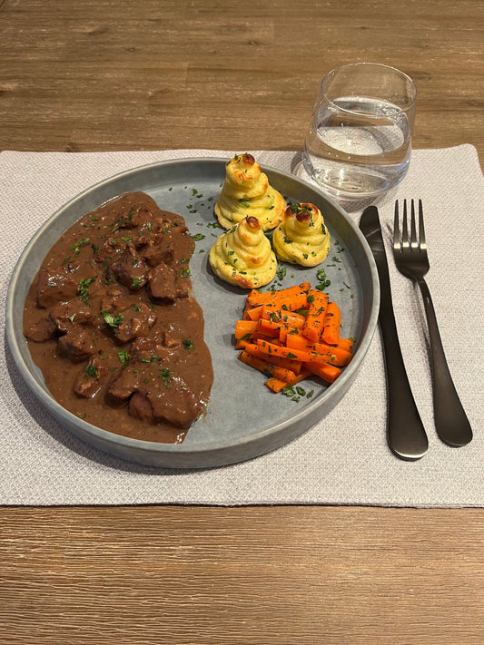 Cubes de bœuf sauce forestière