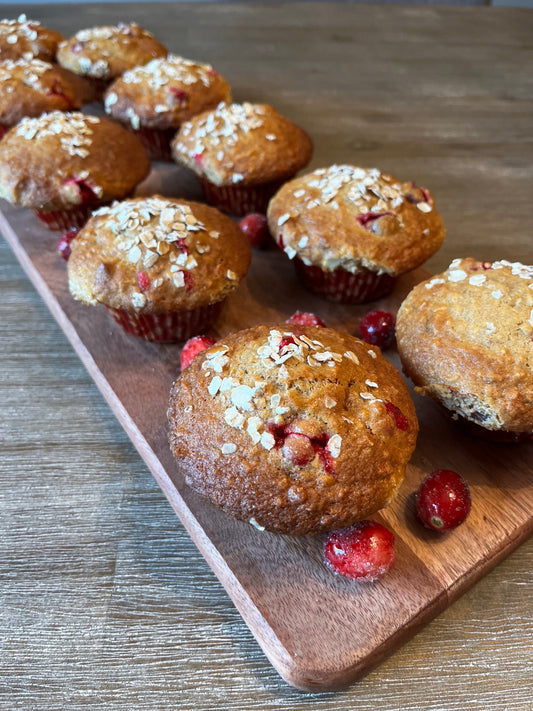 Muffins santé à l’avoine, canneberges et orange, une collation gourmandes et rapides